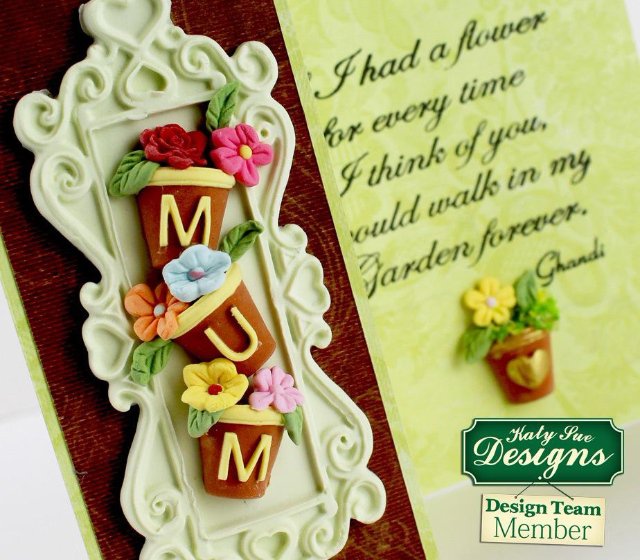 Silikonová formička květináče s abecedou Katy Sue